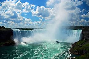 Image of a waterfall that goes into a lake